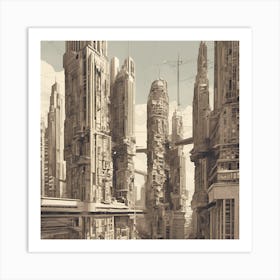 Futuristic Cityscape Art Print