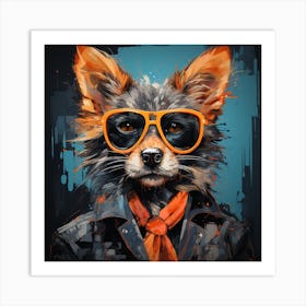 Fox In Sunglasses Art Print