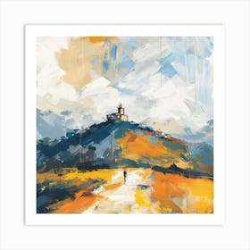 Lone Figure On A Hill Art Print