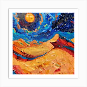 Desert Landscape Painting Art Print