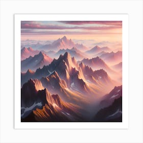 Mountain Range Art Print