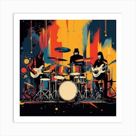 Band On Stage 1 Art Print