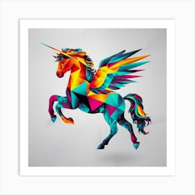 Unicorn Polygonal Art Print