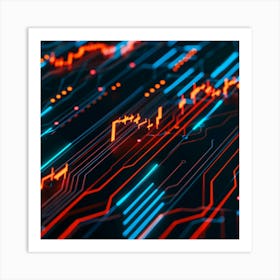 Abstract Tech Wallpaper Art Print