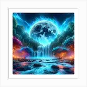 Full Moon In The Forest 6 Art Print