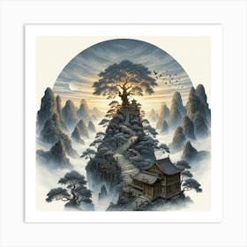 Chinese Tree Art Print