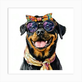 Rottweiler Dog Art Print