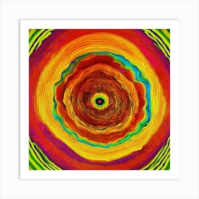 Psychedelic Colorful Hypnosis Art Print