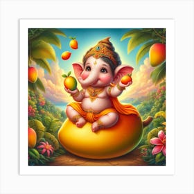 Bala Ganesha Art Print