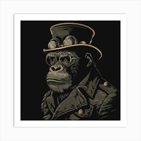 Steampunk Ape Art Print