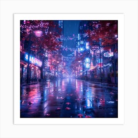 Neon City Street Art Print