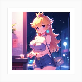 Peach clubbing Art Print