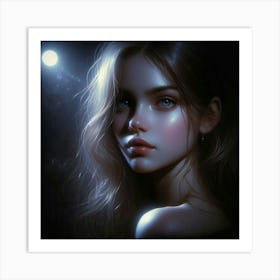 Girl In The Dark Art Print