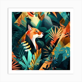 Fox In The Jungle Art Print