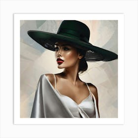 Woman In A Hat 33 Art Print