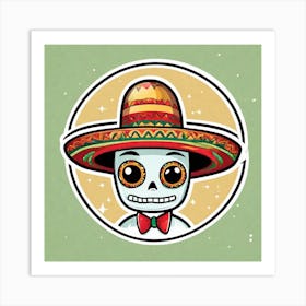 Mexico Hat Sticker 2d Cute Fantasy Dreamy Vector Illustration 2d Flat Centered By Tim Burton (21) Art Print