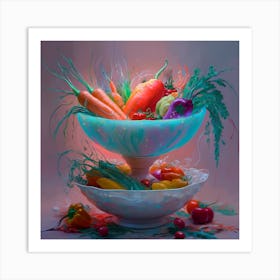 Bowls Of Vegetables Art Print