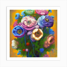 Anemone Flowers 10 Art Print