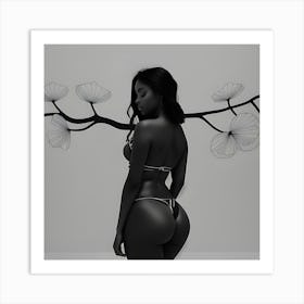 Sexy Black Woman Art Print