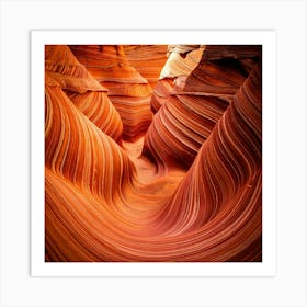 Firefly Fluid Curves Of Erosion In Sandstone Canyon 63058 Art Print