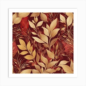 Gold Leaves Art Print