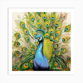 Peacock by Peter Ghetu 2024 Art Print