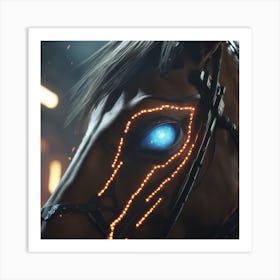 Horse With Blue Eyes 1 Art Print