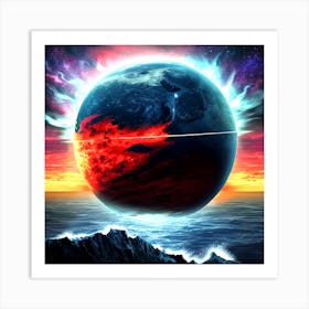 Earth In Space 4 Art Print