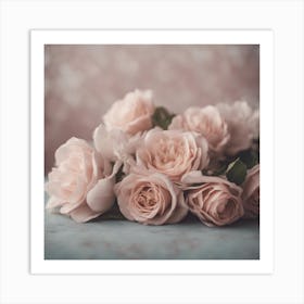 Pink Roses Art Print