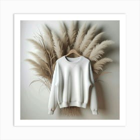 White Sweatshirt On Hanger Art Print