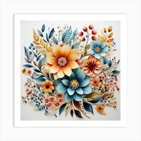 Paper Flowers 6 Art Print