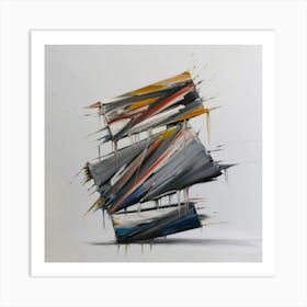 A group of paintings falling on top of each other 12 Art Print