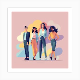 Group Of Business People Art Print