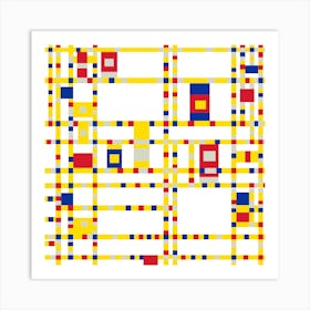 Mondrian Mesh Sq Art Print