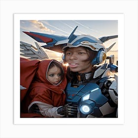 Child And A Robot Art Print