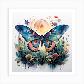 Butterfly In The Garden Art Print