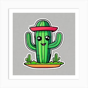 Cute Cactus 6 Art Print