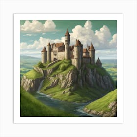 Castle On A Hill Art Print