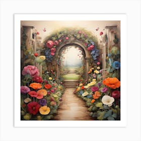 Garden Of Poppies 1 Art Print