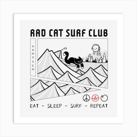 Rad Cat Surf Club 1 Art Print