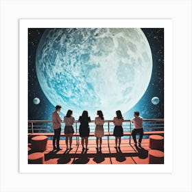 Moon And The Stars 32 Art Print