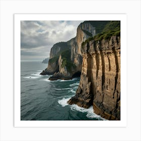 Cliffs Of Hong Kong 2 Art Print