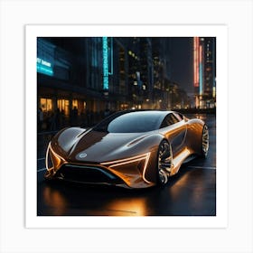 Futuristic Sports Car Art Print