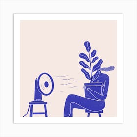 Lets Just Cool Down Square Art Print