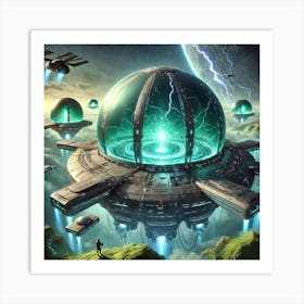 Uranian Vanguard Shield Generators Art Print