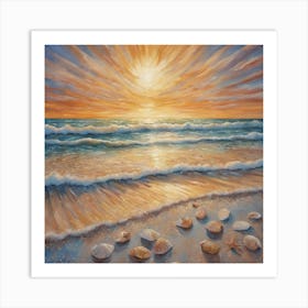 Aereal Beach Glitter Art Print (3) Art Print