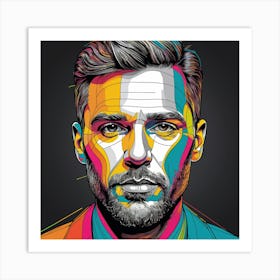 Man'S Face Art Print