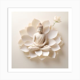 Buddha Statue 2 Art Print