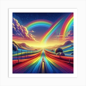 Rainbow road Art Print