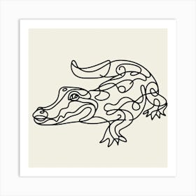 Crocodile Picasso style 3 Art Print